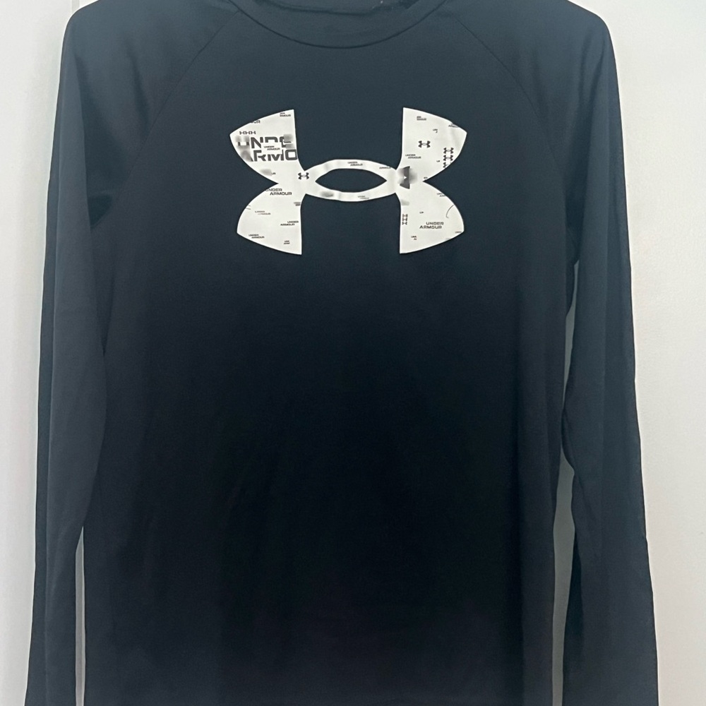 Under Armour Black Long Sleeve with White Logo